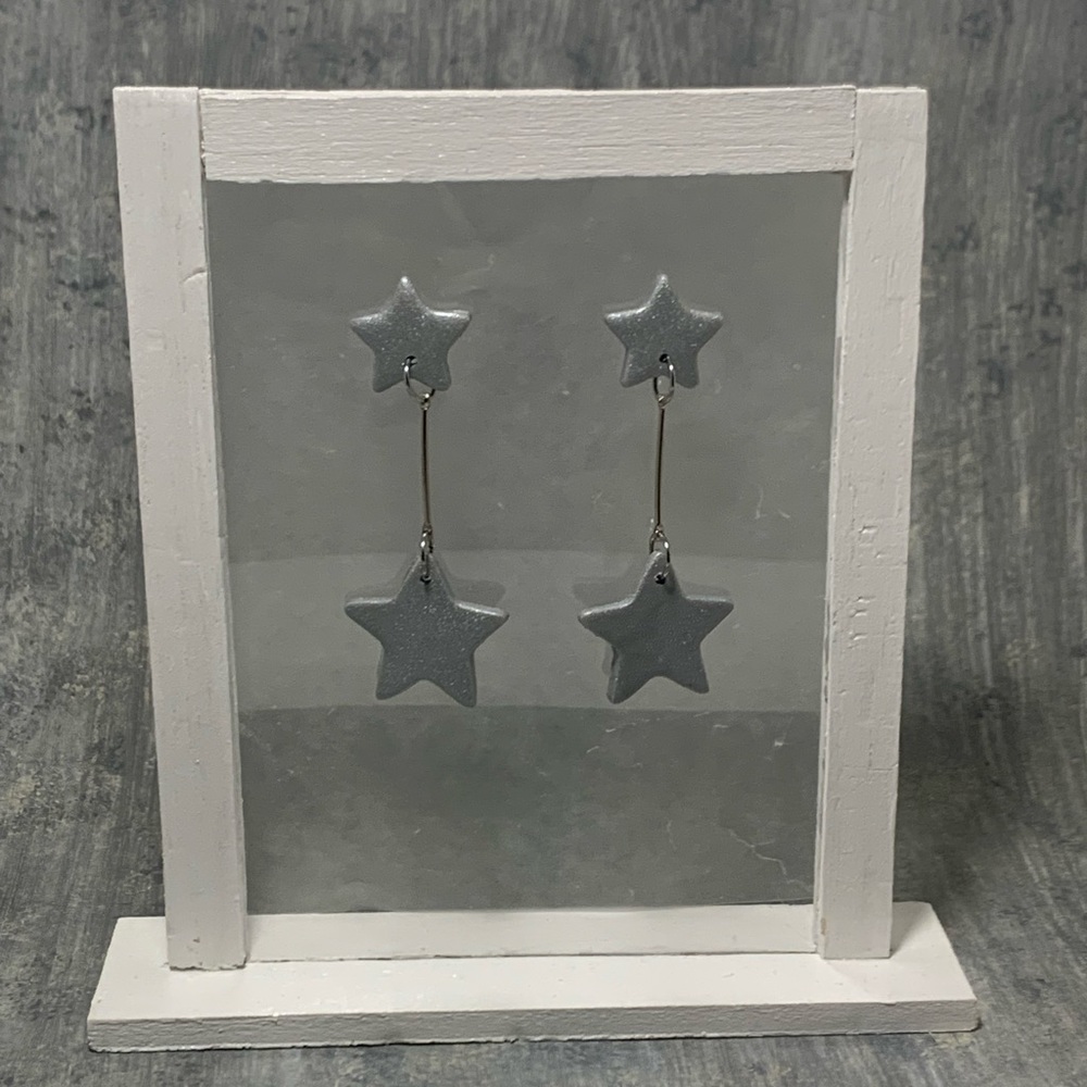 Handmade Clay Star Earrings